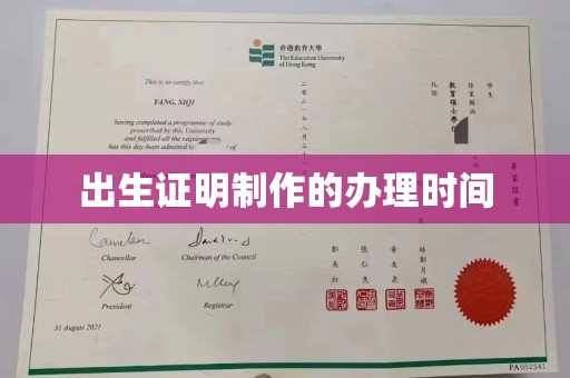 雄安新区出生证明制作的办理时间